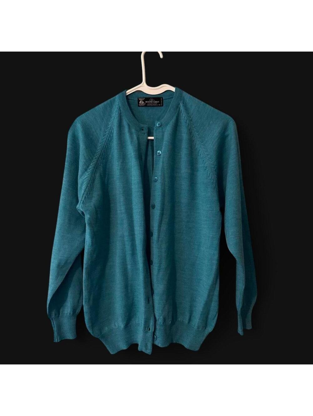 Monte Carlo wool Teal cardigan size 36
